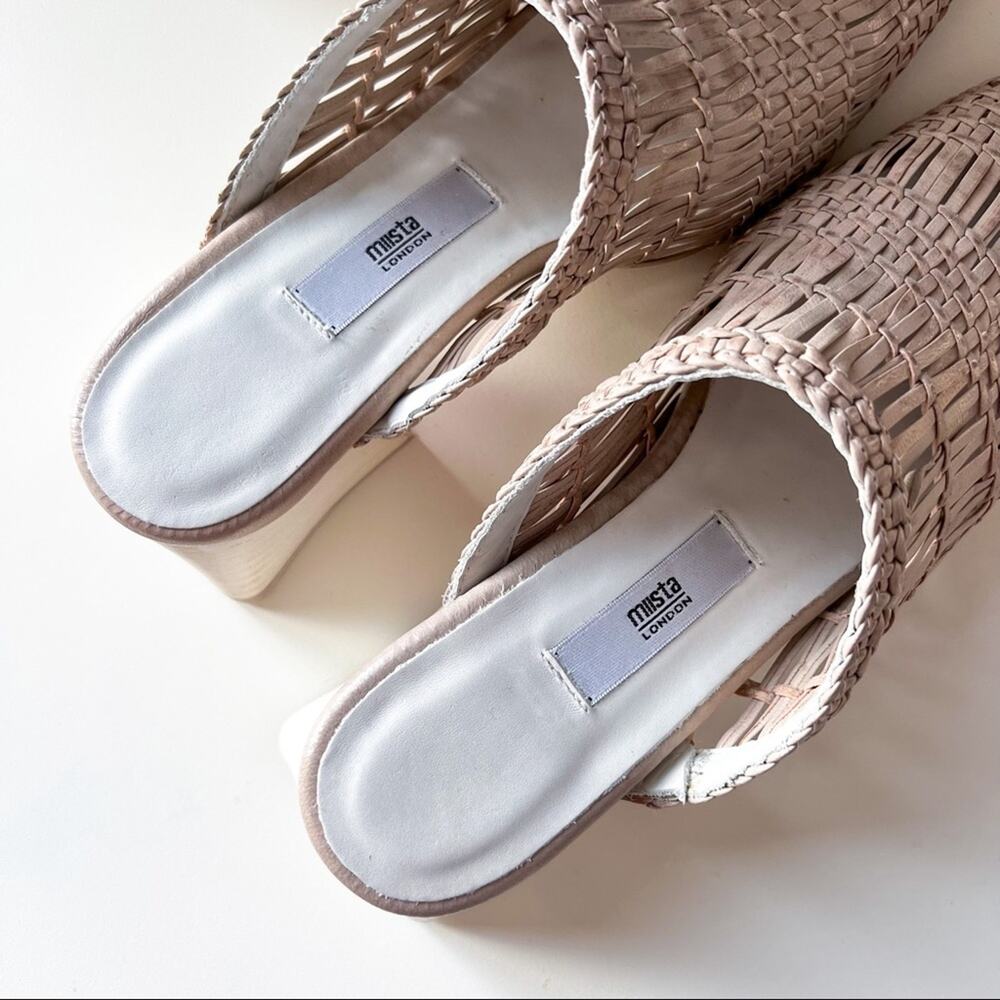 Miista Araxie Parchment Beige Slip-On Leather Mule Women’s Size 37 - Picture 7 of 8